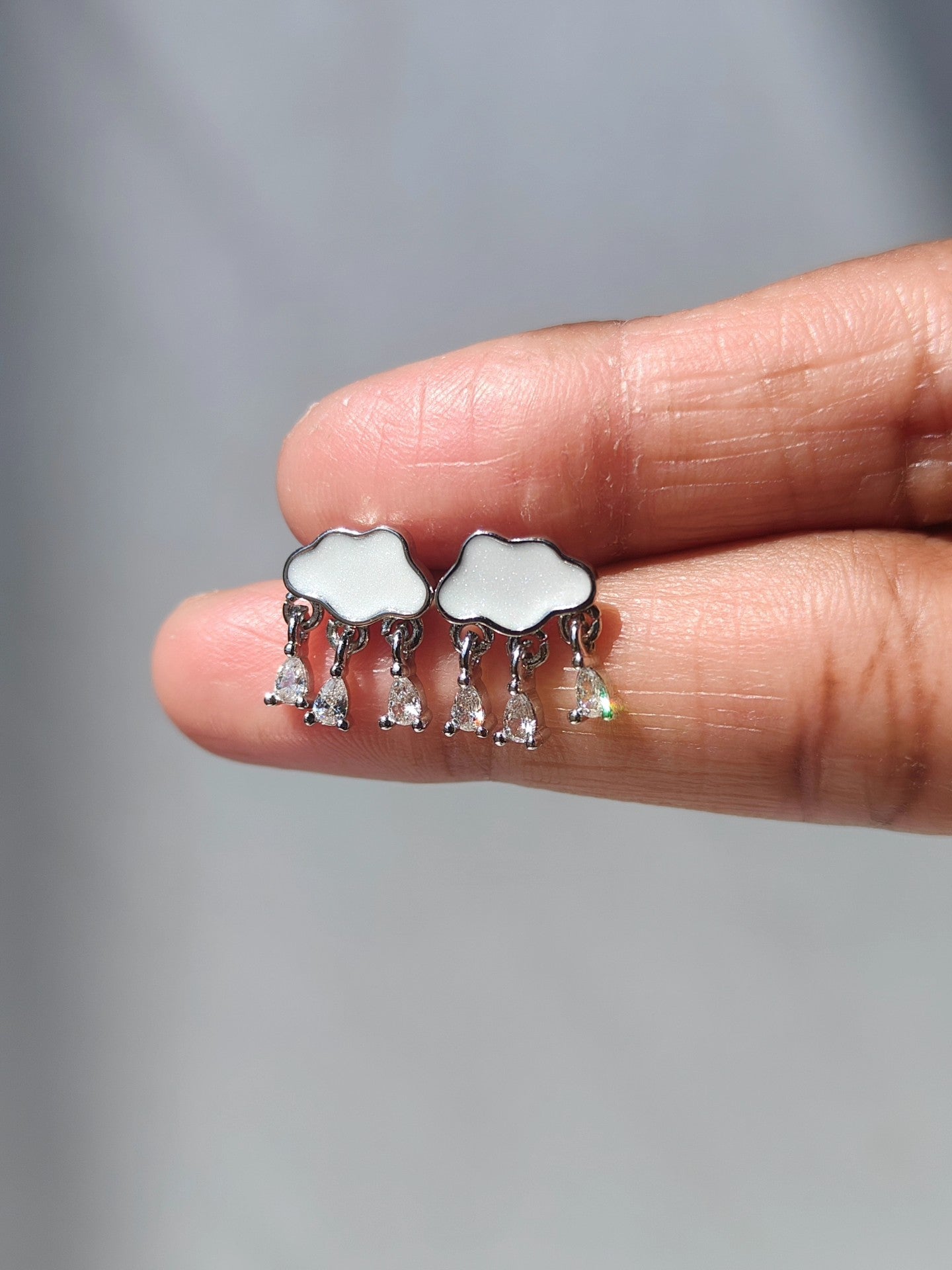 Daintiest Raincloud Earrings 🌧️ - 925 Silver Plated