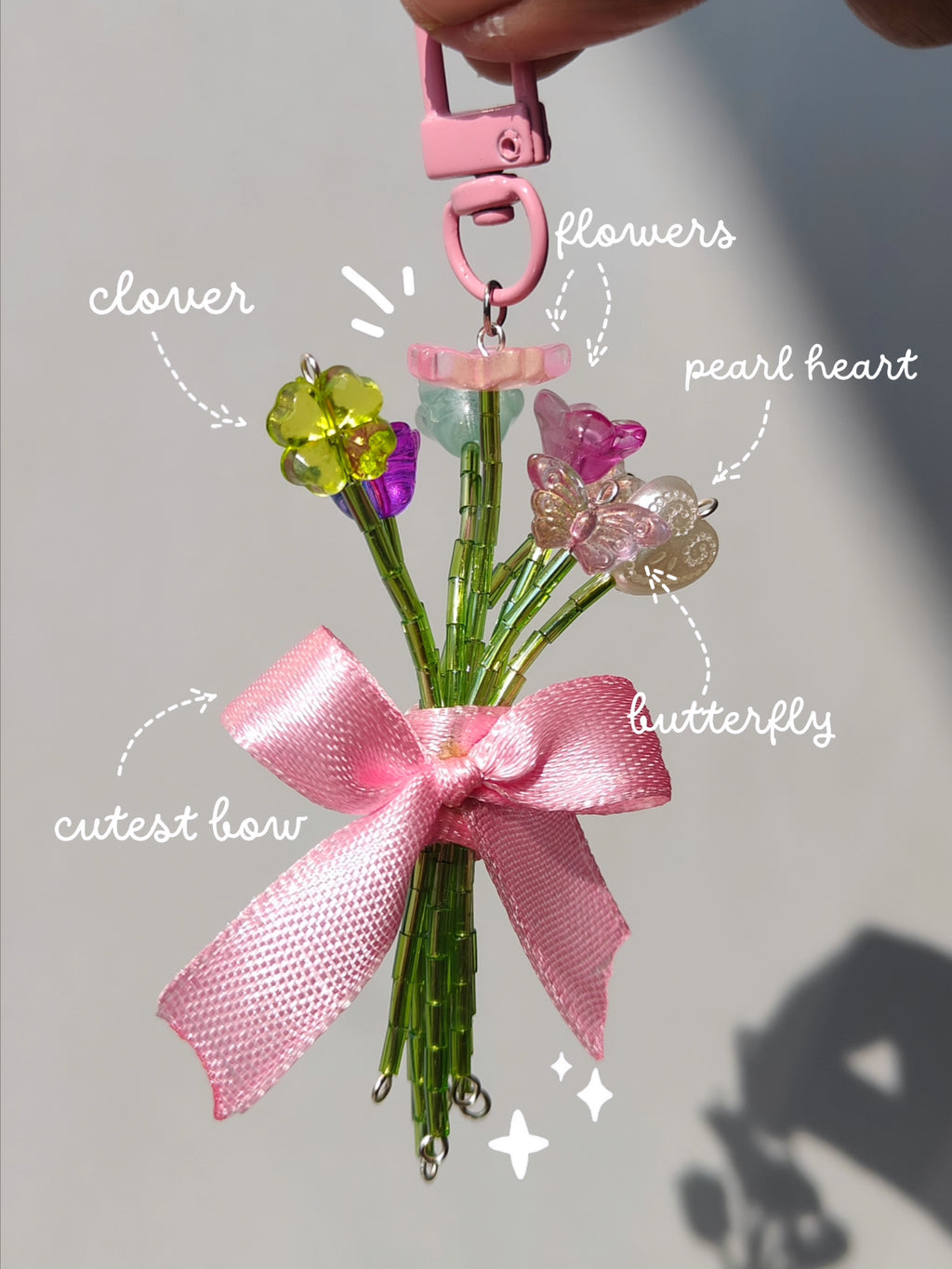 Bouquet Bagcharm 2.0 💐 (Random colors)