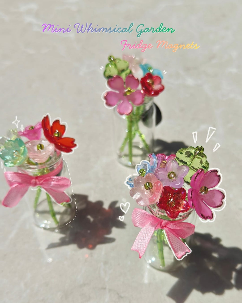 Mini Whimsical Garden Fridge Magnets